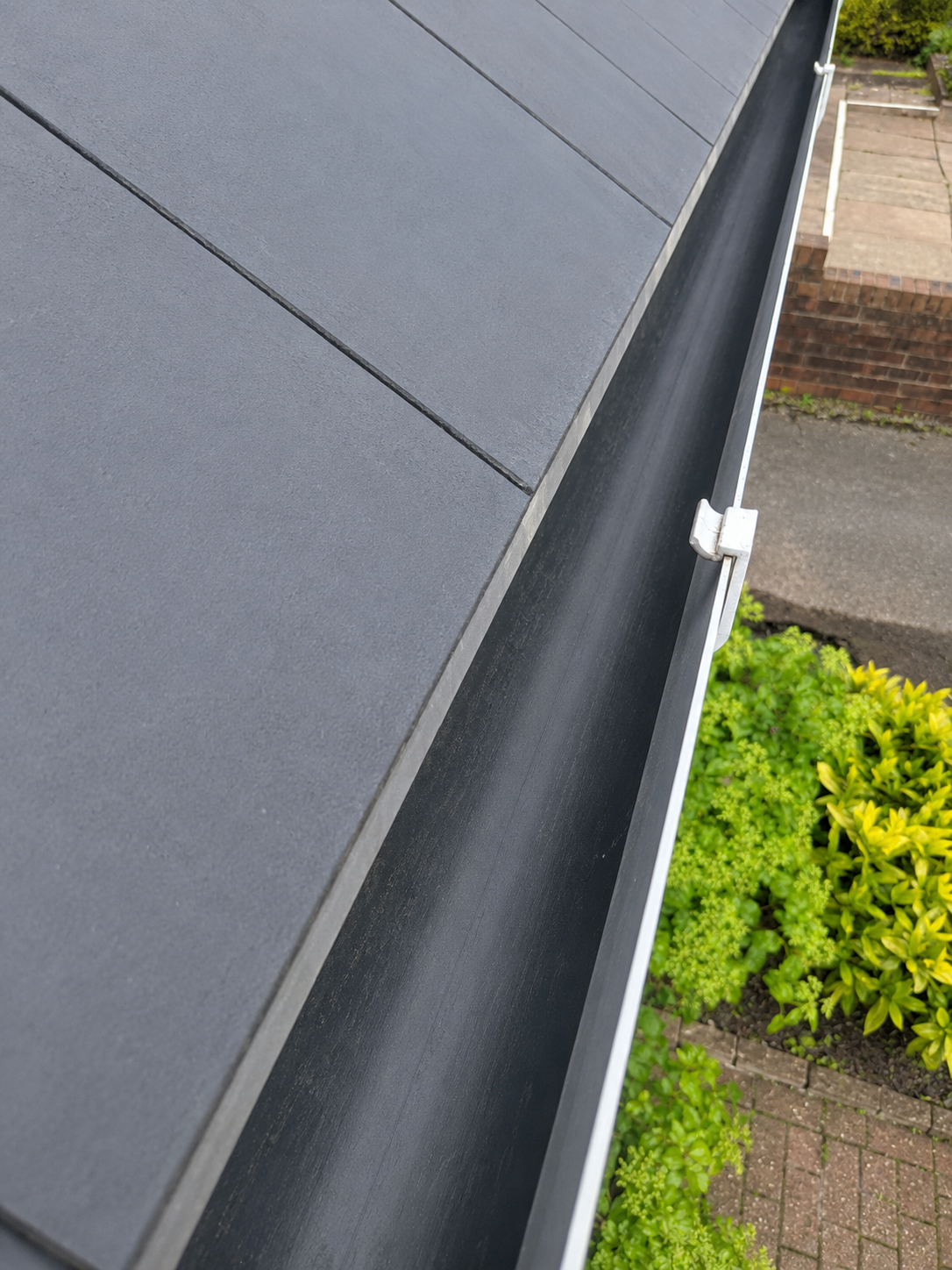 After summer gutter cleaning Birmingham — cleared gutter channel Wow Gutters Ltd West Midlands